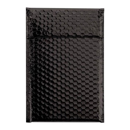 Box Packaging Global Industrial Glamour Bubble Mailers 7-1/2inW x 11inL Black 72/Pack B1638425